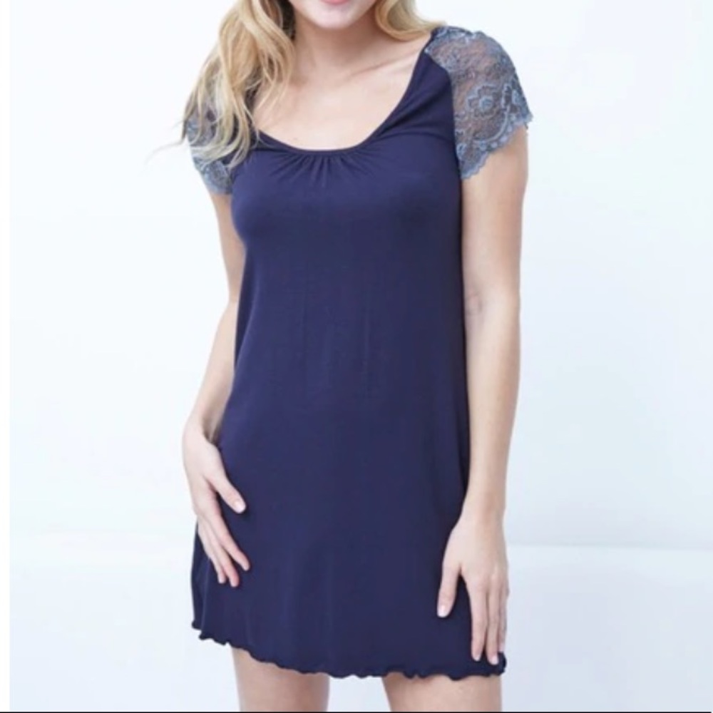 Samantha Chang Home Apparel Cap Sleeve Night Dress